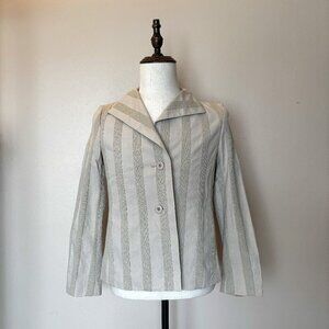 Issey Miyake FÊTE Women's Striped Blazer – Size 2